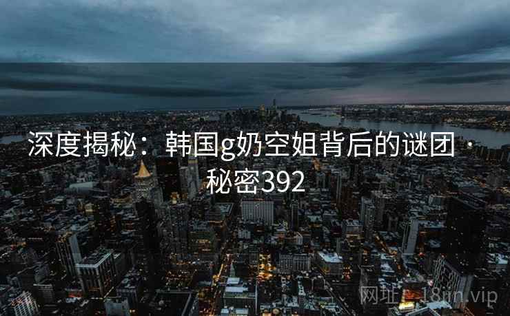深度揭秘：韩国g奶空姐背后的谜团 · 秘密392