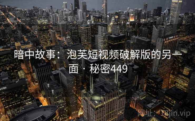 暗中故事：泡芙短视频破解版的另一面 · 秘密449