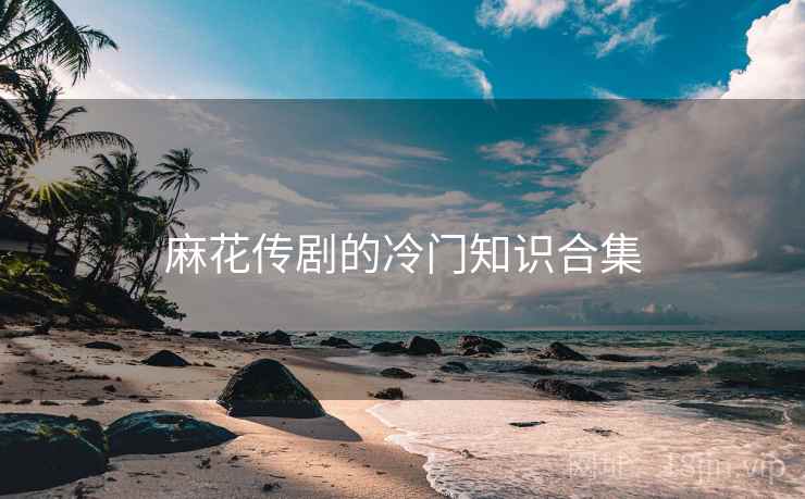 麻花传剧的冷门知识合集 麻花传剧的冷门知识合集